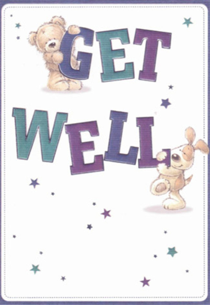 This card perfectly captures the spirit of encouragement, with a darling bear and puppy bringing the message 'Get Well' to life in Catford's own colourful style. The friendly duo, rendered with plush softness and easy smiles, are surrounded by lively stars in evening shades of indigo and turquoise, reminiscent of dusk above Mountsfield Park. The bold typography, shaded in gradations of purple and aqua, is both grounding and uplifting-like a supportive hand from a close friend or a comforting bouquet from Catford Florist. There's lifelike detail in each character: the bear's fluffy cheeks, the puppy's velvety-lobed ears, making the scene almost tangible. The clean white background infuses the illustration with calm clarity, echoing the fresh start offered by each new day in SE6. Sending this card, especially with a fragrant bouquet, feels like a thoughtfully layered act of kindness-a shared moment that brings light and care to someone in need.